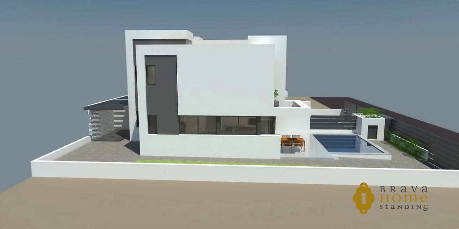 Modern style house under construction for sale Empuriabrava