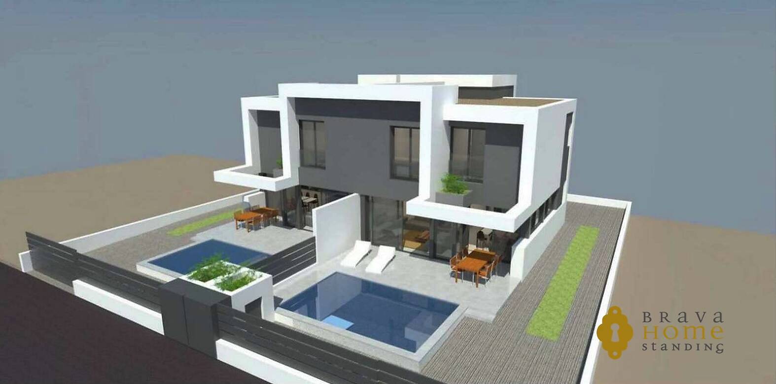 Modern style house under construction for sale Empuriabrava