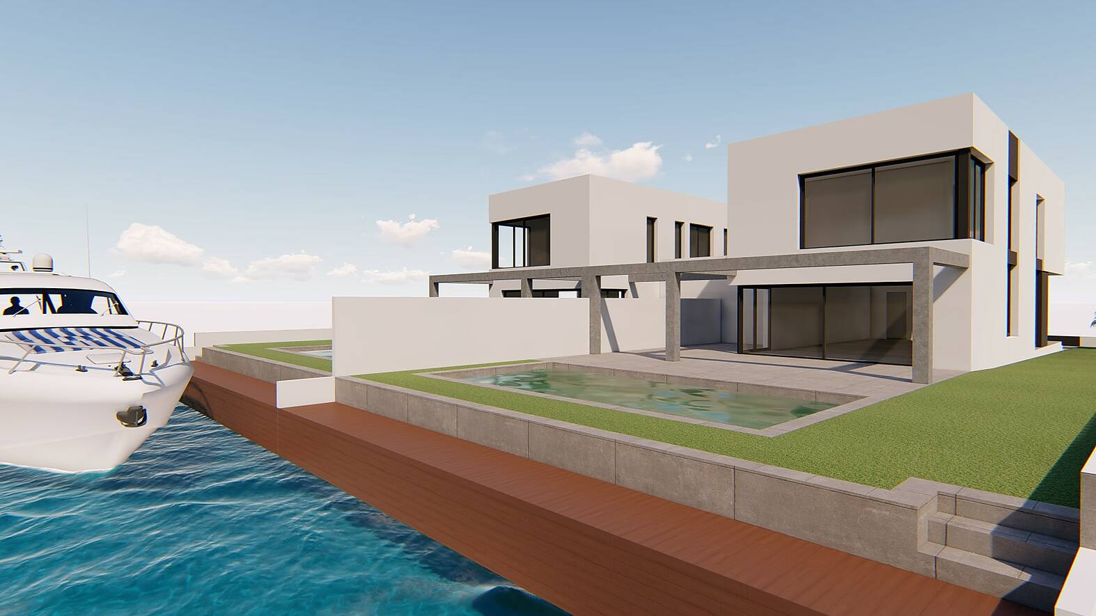 Magnificient newly built villa with mooring for sale in Empuriabrava