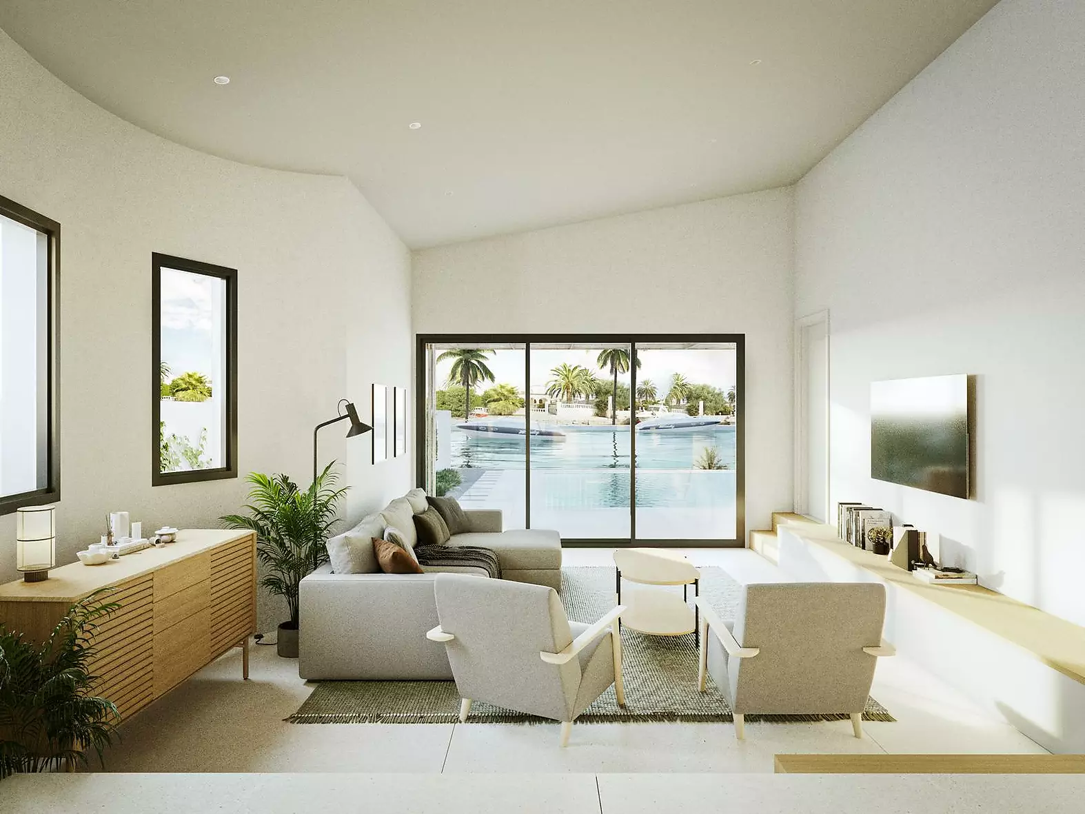 Renovierte Villa mit Liegeplatz, Pool und Garage, ideal für Luxus- und Ruhe liebhaber.