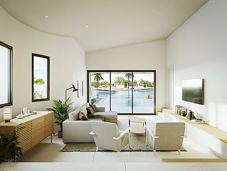 Villa rénovée avec amarre, piscine et garage, idéale pour les amateurs de luxe et de tranquillité.